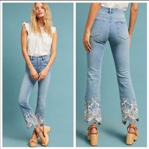 Anthropologie Pilcro High-Rise Boho Bootcut Embroidered Jeans Size 28